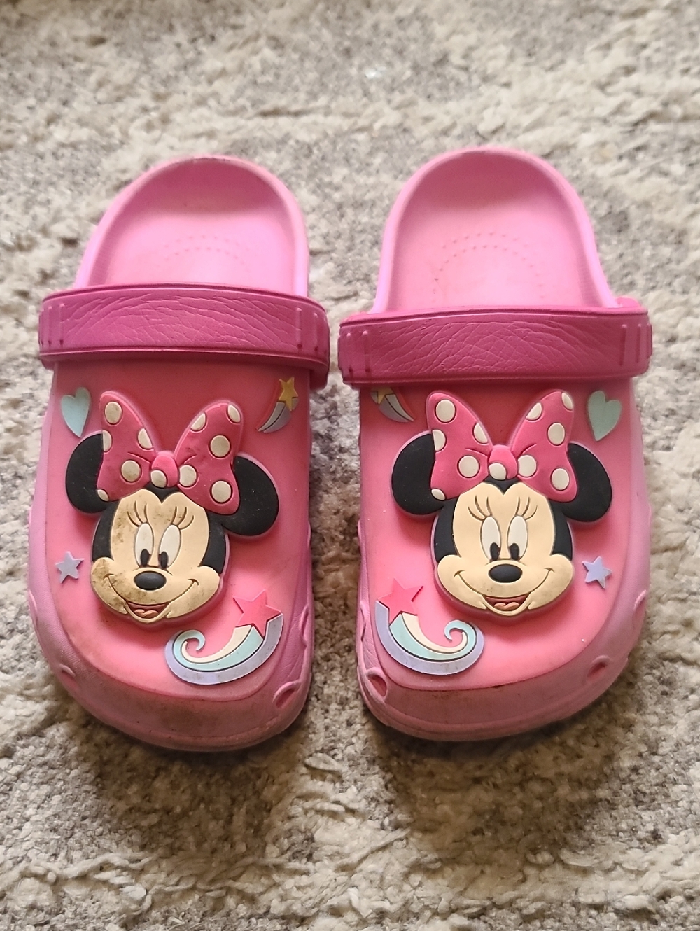 4 for $28 - Disney Girls 9/10 Pink Minnie Mouse Foam Clogs with Lights - 1 Pair